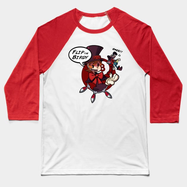 Flip the Birdy Baseball T-Shirt by Visual_Discord